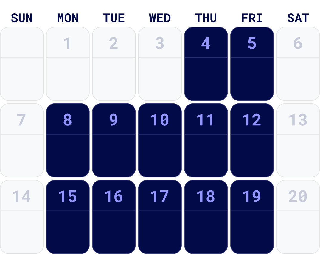 December 2025 calendar